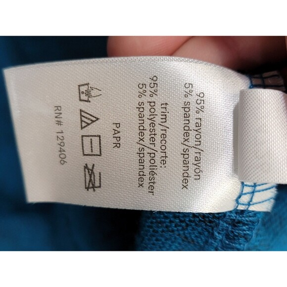 ALK Women's Medium‎ Venus Faux Leather T-Strap V-Neck Sweater Blouse Shirt NWOT - Picture 9 of 9